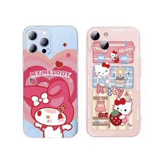 เคสโทรศัพท์มือถือ Tpu นิ่ม ลายการ์ตูนแมว Kuromi Melody Love Heart สีชมพู สําหรับ Redmi 9 9C 9T 9A Xiaomi Mi 11T 11 13 Lite 13 Pro