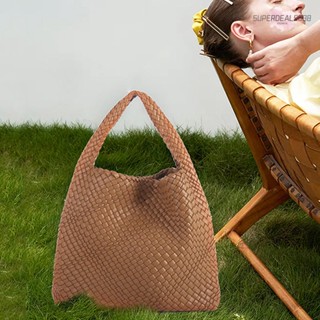 [SuperDeals888.th] กระเป๋าถือ กระเป๋าสะพายไหล่ แบบหนัง หูหิ้ว ขนาดใหญ่ สําหรับผู้หญิง