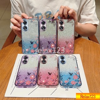 ใหม่ เคสโทรศัพท์มือถือ TPU นิ่ม ปิดด้านหลัง ลายกลิตเตอร์ 6D ไล่โทนสี สําหรับ OPPO A58 4G OPPO A78 4G OPPO A78 5G OPPO A98 5G 2023