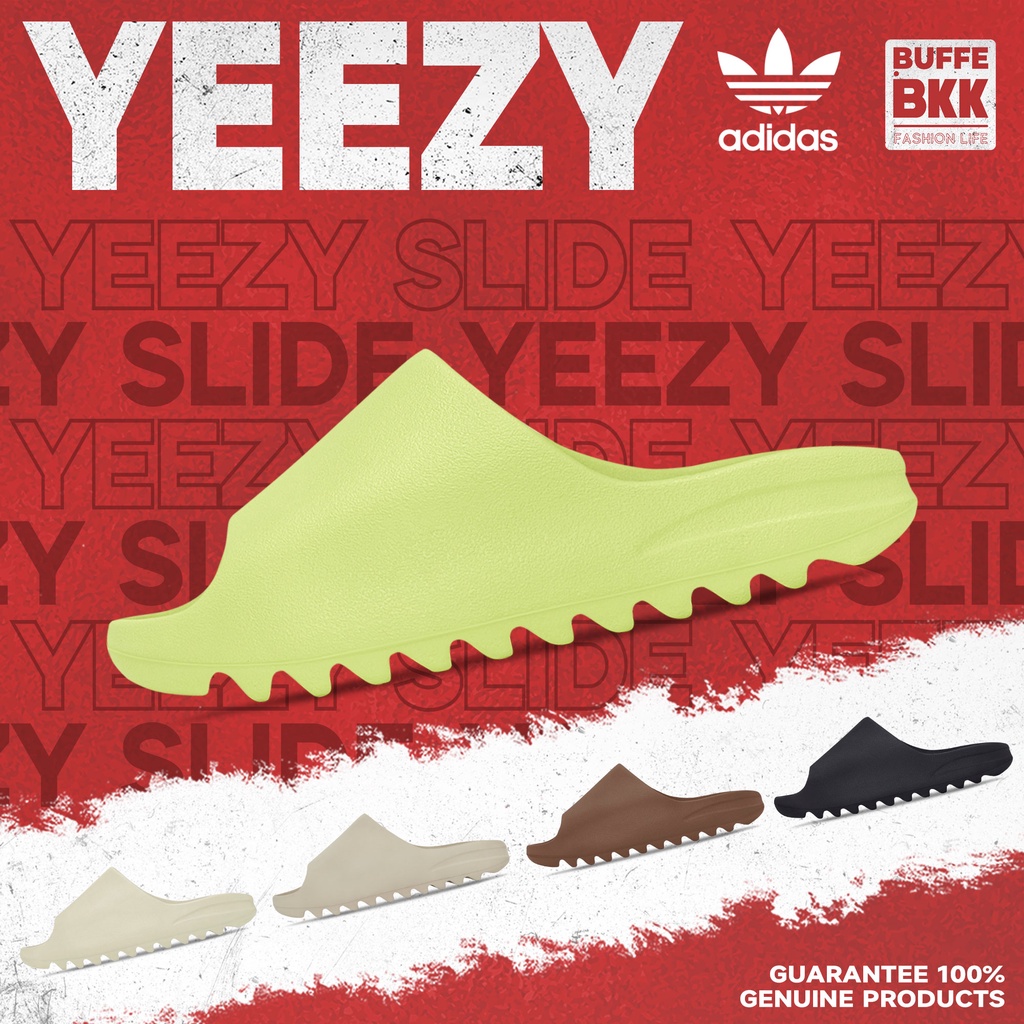 รองเท้าแตะ<Adidas Originals Yeezy Slide>ของแท้100% HQ6447/FZ5897/GZ5554/FZ5896/HQ6448