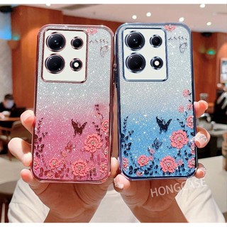 เคสโทรศัพท์มือถือแบบใส แต่งกลิตเตอร์ ไล่โทนสี ระยิบระยับ สําหรับ Infinix Note30 5G Note 30 4G 2023