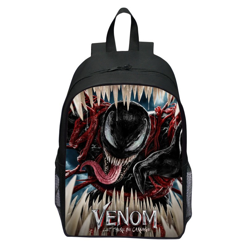 เด็กกระเป๋าเป้สะพายหลั Venom Spiderman 3D การ์ตูนรูปแบบกระเป๋าเป้สะพายหลังสบายกระเป๋านักเรียนน้ำหนักเบา