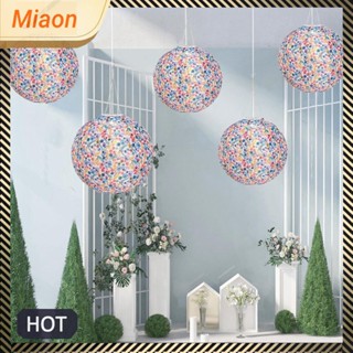 [miaon.th] จี้โคมไฟ LED ทรงกลม พลังงานแสงอาทิตย์ กันน้ํา ขนาด 12 นิ้ว สําหรับตกแต่ง