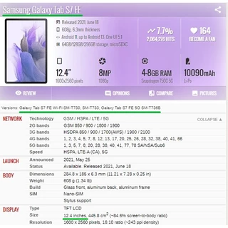 หน้าจอ Lcd Samsung Tab S7 FE 12.4 inches อะไหล่ อะไหล่มือถือ LCD ซัมซุง กาแลคซี่ Tab S7 FE 2021/T730/T733/T736B