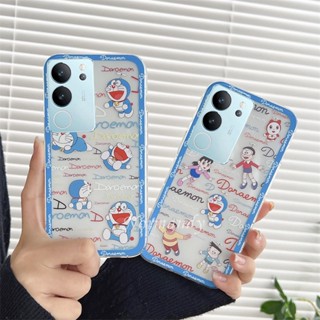 ใหม่ เคสป้องกันโทรศัพท์มือถือ TPU ใส แบบนิ่ม ลายการ์ตูนโดราเอมอน บางพิเศษ สําหรับ VIVO V29 5G VivoV29 2023