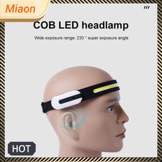 [miaon.th] ไฟหน้า LED COB ชาร์จ USB 1200mAh สําหรับตั้งแคมป์กลางแจ้ง ตกปลา เดินป่า