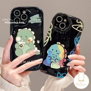 เคสโทรศัพท์มือถือ ขอบโค้ง ลายไดโนเสาร์น่ารัก 3D สําหรับ Oppo A57 A17 A96 A55 A77 A76 A74 A77s A1k A5 A15 A5s A9 A78 A7 A17k A54 A3s A53 A16s A16 A31 A52 Reno 6 5Z 5 8T 4F A12 A16K A95 เคสคู่รัก