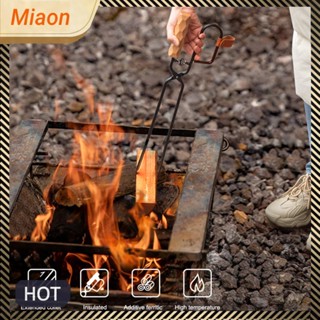 [miaon.th] ที่คีบถ่านบาร์บีคิว แบบไม้ โลหะ อุปกรณ์เสริม สําหรับกลางแจ้ง