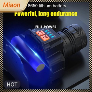 [miaon.th] ไฟหน้า LED 2400mAh ชาร์จ USB 800LM IPX4 สําหรับเดินป่า ตั้งแคมป์