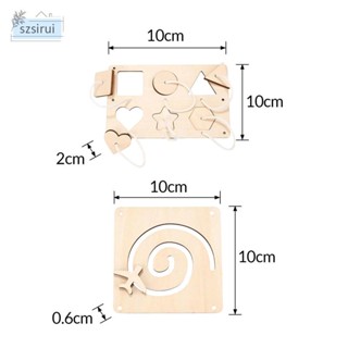 [szsirui] บอร์ด Montessori ของเล่นเสริมการเรียนรู้เด็ก 6 ชิ้น