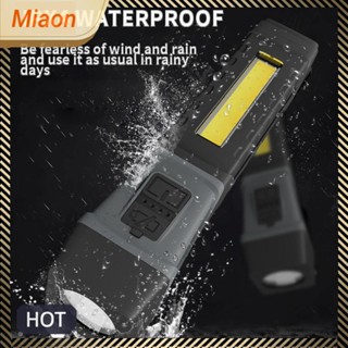 [miaon.th] ไฟฉาย LED COB หมุนได้ Type-C ชาร์จ USB 800mAh IPX4 สําหรับเดินป่า