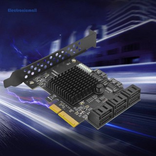 [ElectronicMall01.th] อะแดปเตอร์การ์ดขยาย PCIE SATA 3.0 GEN3 SSD 6Gbps สําหรับเคสคอมพิวเตอร์ 2U