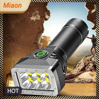 [miaon.th] ไฟฉาย LED 6 ดวง 350LM 1200mAh ชาร์จ USB กันน้ํา ขนาดเล็ก สําหรับกลางแจ้ง