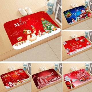 พรมปูพื้น ลาย Welcome Merry Christmas ขนาด 40x60 ซม. สําหรับตกแต่งห้องครัว ห้องนอน ห้องนั่งเล่น ห้องโถง ข้างเตียงเด็ก