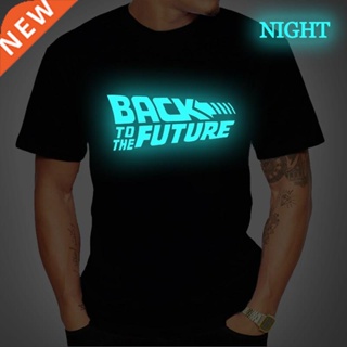 เสื้อยืด พิมพ์ลาย Back To The Future เรืองแสง แฟชั่นฤดูร้อน