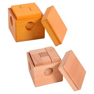 Youn 7 กล่อง ลูกบาศก์ Soma Cubes ผู้ใหญ่ ปริศนา ของเล่น Elm Blocks