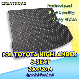 พรมปูพื้นรถยนต์ สําหรับ Toyota Highlander 5-Seat 2009 2010 2011 2012 2013 2014