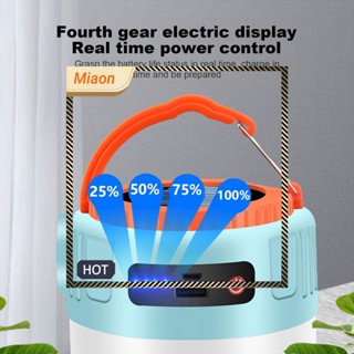 [miaon.th] หลอดไฟ LED พลังงานแสงอาทิตย์ ชาร์จ USB สําหรับตั้งแคมป์ เต็นท์