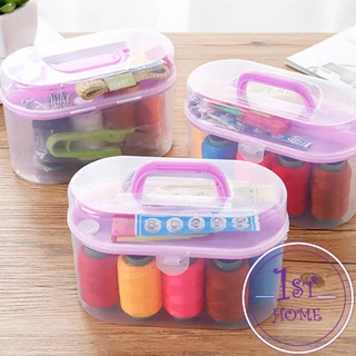 DIY อุปกรณ์เย็บผ้า ด้าย เข็ม ครบเซ็ท ขนาดพกพา คละสี Sewing set