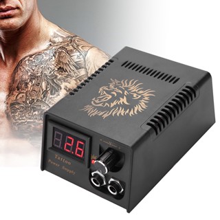 Living Shop Professional Lion Head Tattoo Power Supply Black Transformer ชุดสำหรับเครื่องสัก