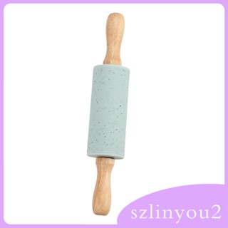 [szlinyou2] ลูกกลิ้งไม้ พร้อมด้ามจับ ทําความสะอาดง่าย ทนทาน สําหรับทําเบเกอรี่ บิสกิต