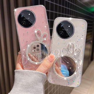 ใหม่ เคสโทรศัพท์มือถือ ลายกระต่ายน่ารัก แต่งกลิตเตอร์ พร้อมกระจก สําหรับ Realme11 NFC RealmeC51 Realme 11 NFC C51 4G 5G 2023