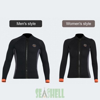 [Seashell02.th] เสื้อแจ็กเก็ตดําน้ํา ผ้านีโอพรีน 3 มม. สําหรับผู้ชาย ผู้หญิง ดําน้ํา เล่นเซิร์ฟ เล่นกีฬาทางน้ํา