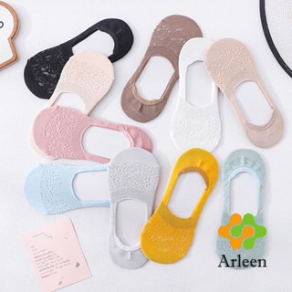 Arleen ถุงเท้าลูกไม้ ถุงเท้าผ้าฝ้าย ด้านล่างซิลิโคนกันลื่น  Lace socks