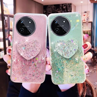 เคสโทรศัพท์มือถือ ลายกลิตเตอร์ดาว พร้อมขาตั้ง สําหรับ Realme11 NFC RealmeC51 Realme 11 NFC C51 4G 5G 2023