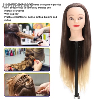 JUPITERCAMP Mannequin Head Cosmetology Hairdressing Training Model Kit เส้นใยสังเคราะห์อุปกรณ์จัดแต่งทรงผม