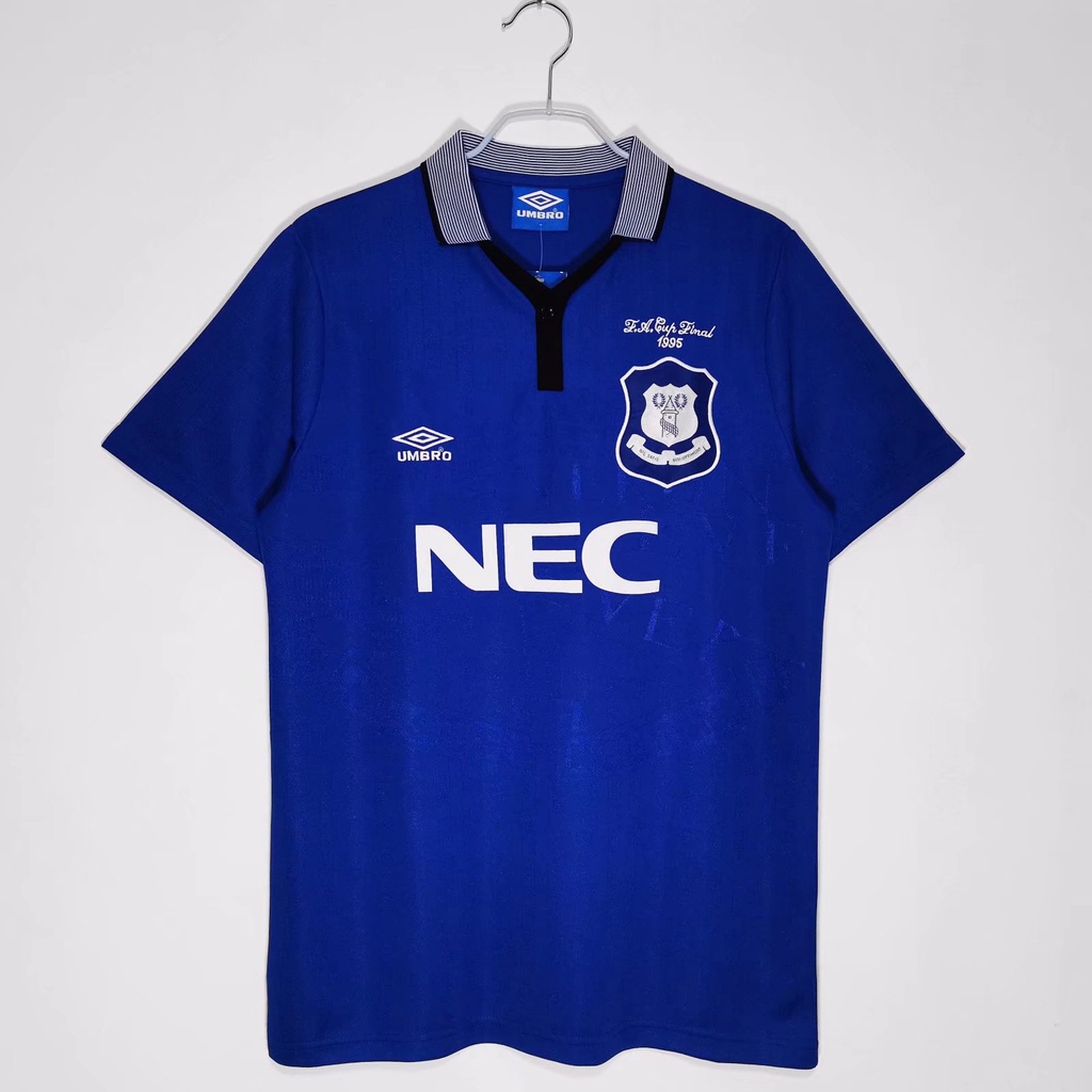 [วินเทจ ] 1995 Everton Home " ชุดฟุตบอลส ่ วนบุคคลสีน ้ ําเงิน