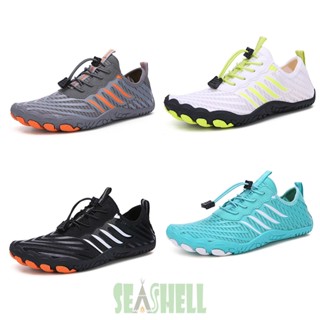 [Seashell02.th] รองเท้าผ้าใบ รองเท้าวิ่ง กันน้ํา น้ําหนักเบา เหมาะกับทุกเพศ ไซซ์ UK