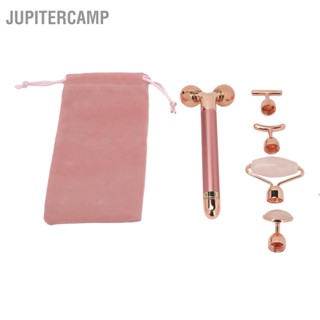 JUPITERCAMP 5 In 1 Electric Rose Face Roller Quartz กระชับผิวมัลติฟังก์ชั่น Vibrating Facial