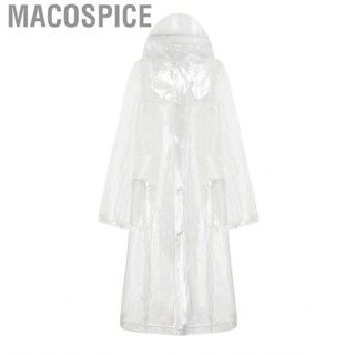 Macospice Raincoat Transparent Personality Foldable Wear Resistant Rain Cape for Student Cycling