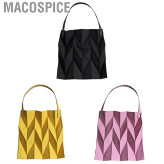 Macospice Reusable Tote Bag Large  Fashion Polyline Design Shopping Cloth for Home Travelling Office