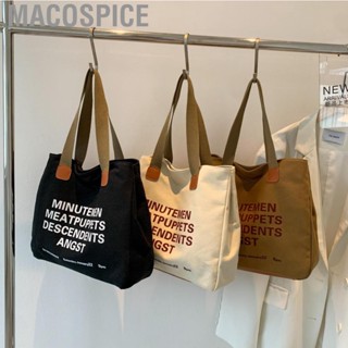 Macospice Simple Canvas Bag Casual Fashionable Exquisite Large  Tote Shopping with Handle for Women and Men