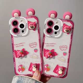 เคสโทรศัพท์มือถือแบบนิ่ม TPU ใส กันกระแทก ลายการ์ตูน Binaural น่ารัก 3D สําหรับ Samsung Galaxy A02 A03 A03S A10 A10S A11 A12 A13 A20S A21S