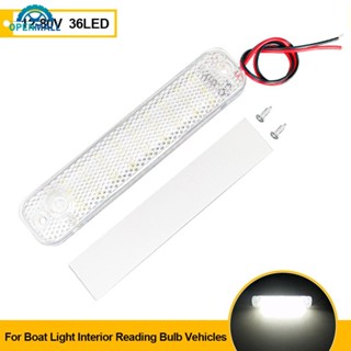 Openmall หลอดไฟอ่านหนังสือ LED 36 ดวง 12-80V COB สว่างมาก สีขาวเย็น สําหรับติดตกแต่งภายในรถยนต์ เรือ E5M2