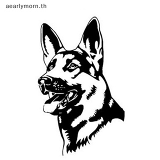 สติกเกอร์ ลาย GERMAN SHEPHERD DOG สีขาว แฟชั่นคลาสสิก สําหรับติดตกแต่งรถยนต์ TH