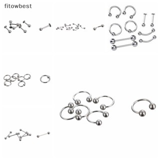 Fbth จิวสเตนเลส เครื่องประดับร่างกาย คิ้ว ลิ้น บาร์ ลาเบรต จมูก ริมฝีปาก QDD