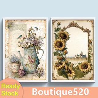 [boutique520.th] โปสเตอร์ผ้าฝ้าย 11CT ปักครอสสติตช์ พิมพ์ลาย 40X60 ซม.