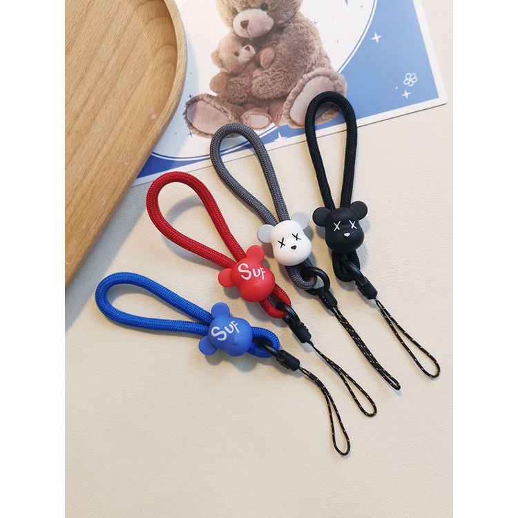 น่ารัก Kaws พวงกุญแจโทรศัพท์มือถือ สายแหวน สําหรับพวงกุญแจ สายรัดข้อมือ ที่แขวนโทรศัพท์มือถือ เชือกคล้องนิ้ว
