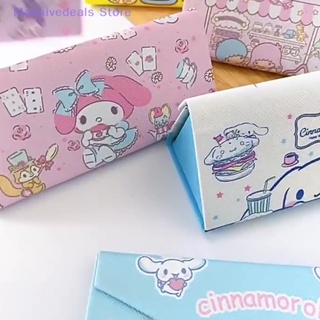 SANRIO Massivedeals ใหม่ กล่องแว่นสายตาสั้น ลายการ์ตูนคิตตี้ เมโลดี้ คุโรมิ ซินนาม่อนโรล แบบพกพา พับได้ สําหรับนักเรียน