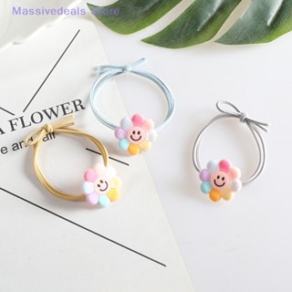 Massivedeals 5 ชิ้น น่ารัก ดอกทานตะวัน เชือกคาดผม ดอกไม้ ที่คาดผมหางม้าสูง ที่ใส่ผม แหวนแฟชั่น เครื่องประดับผม สําหรับเด็กผู้หญิง ใหม่