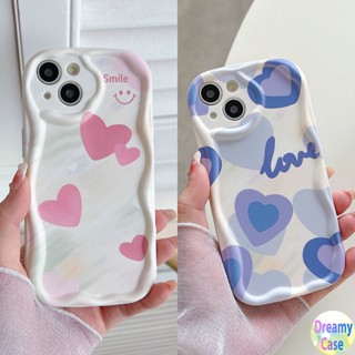 เคสโทรศัพท์มือถือ ขอบโค้ง ลายหน้ายิ้ม สีฟ้า ชมพู สําหรับ VIVO V27E V25E V21E V15 V9 V23E S1 Pro Y02S Y21S Y20S Y27 Y22S Y35