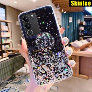 เคสโทรศัพท์มือถือ แบบใส ลายดวงจันทร์ ดาว กลิตเตอร์ สําหรับ VIVO V29 Pro V29E V27 V27E V27 V27E V29 V29E Pro