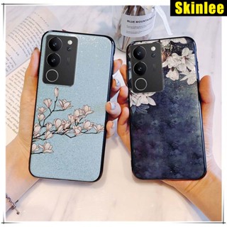 เคสโทรศัพท์มือถือ TPU นิ่ม ลายดอกไม้ Gardenia &amp; Magnolia กลิตเตอร์วิบวับ สําหรับ VIVO V29 Pro V29E V27 V27E V29 V29E Pro