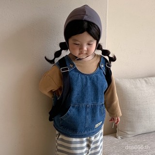 Left and left Prince childrens clothing 2023 Autumn New Korean style denim vest vest childrens loose denim top XSMD