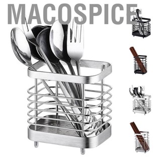 Macospice Kitchen Utensil Draining Rack Wall Mounted Stainless Steel