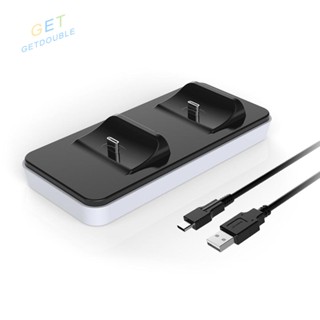 [Getdouble.th] แท่นชาร์จ USB C แบบคู่ พร้อมสายเคเบิล USB สําหรับ DualSense Controller